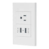 Volteck COUSB-EB Placa armada 1contacto, 2puertos USB, 1.5mod,Española,blanco