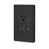 Volteck COUSB-LN Placa armada negra contacto y 2 puertos USB 1.5 mód, Lisboa