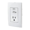 Volteck COUSB-OB Contacto 2polos + tierra con 2 puertos USB, Oslo, blanco