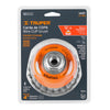 Truper CT-610 Carda de copa, alambre trenzado fino, 4' para esmeril
