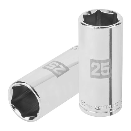 Truper D-1225-ML Dado largo de 25 mm, 6 puntas, cuadro 1/2'