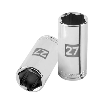 Truper D-1227-ML Dado largo de 27 mm, 6 puntas, cuadro 1/2'