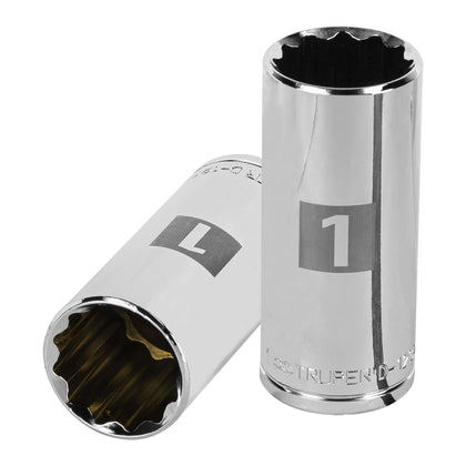 Truper D-1232-EL Dado de 12 puntas, largo, cuadro 1/2' de 1'