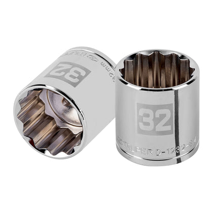 Truper D-1232-EM Dado de 32 mm, 12 puntas, cuadro 1/2'106
