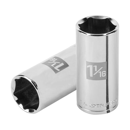 Truper D-1234-HL Dado largo de 1-1/16', 6 puntas, cuadro 1/2'
