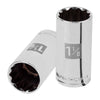 Truper D-1236-EL Dado de 12 puntas, largo, cuadro 1/2' de 1-1/8'