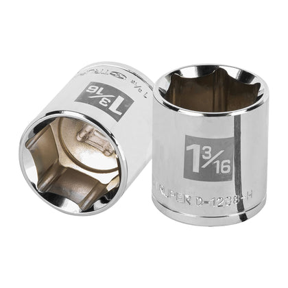 Truper D-1238-H Dado de 1-3/16', 6 puntas, cuadro 1/2'