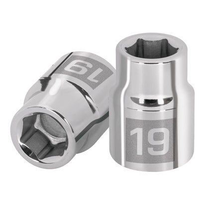 Truper D-3419-M Dado de 19 mm, 6 puntas, cuadro 3/4'
