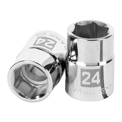 Truper D-3424-M Dado de 24 mm, 6 puntas, cuadro 3/4'