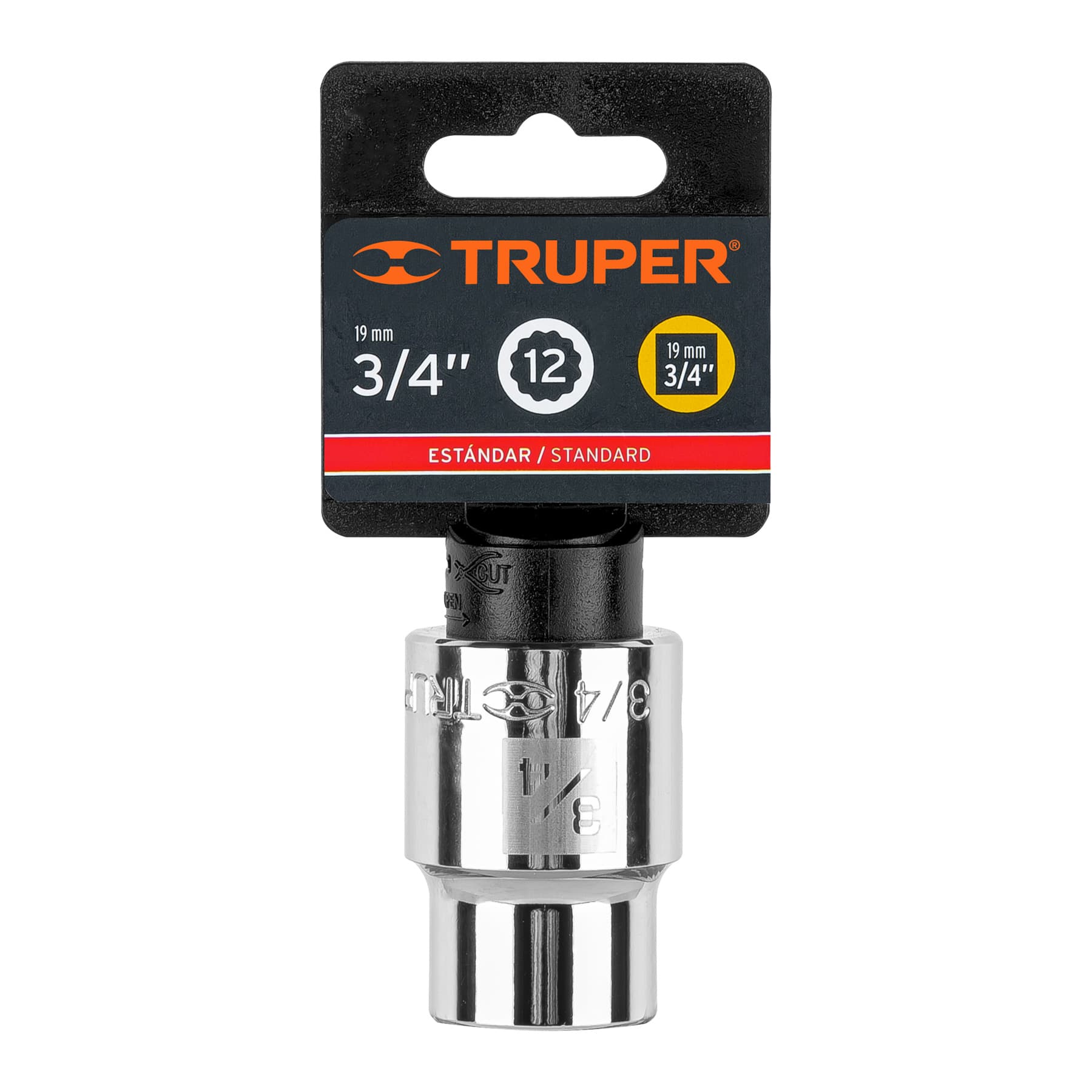 Truper D-3424 Dado de 3/4', 12 puntas, cuadro 3/4'