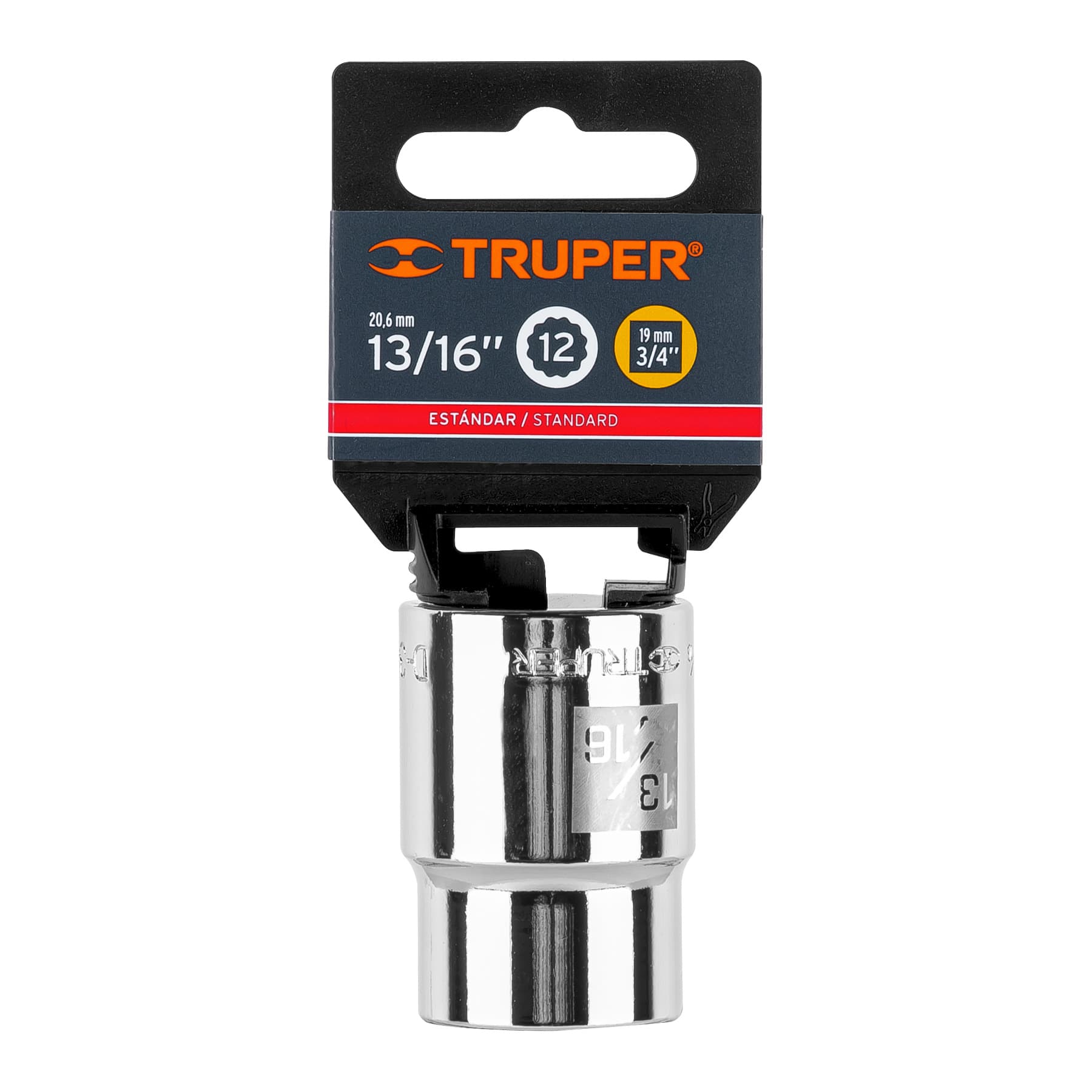 Truper D-3426 Dado de 13/16', 12 puntas, cuadro 3/4'