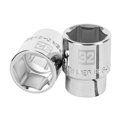 Truper D-3432-M Dado de 32 mm, 6 puntas, cuadro 3/4'