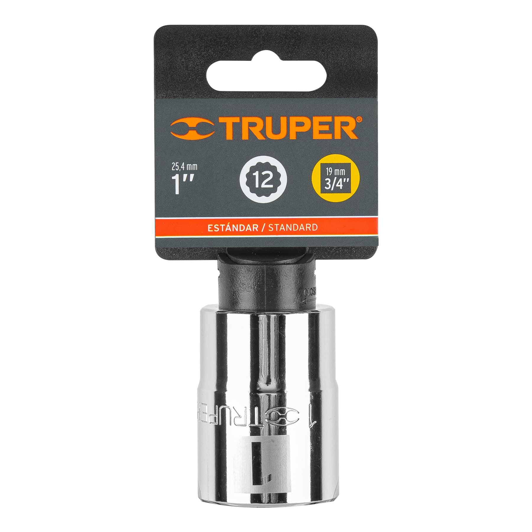Truper D-3432 Dado de 1', 12 puntas, cuadro 3/4'
