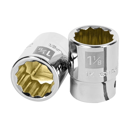 Truper D-3436 Dado de 1-1/8', 12 puntas, cuadro 3/4'