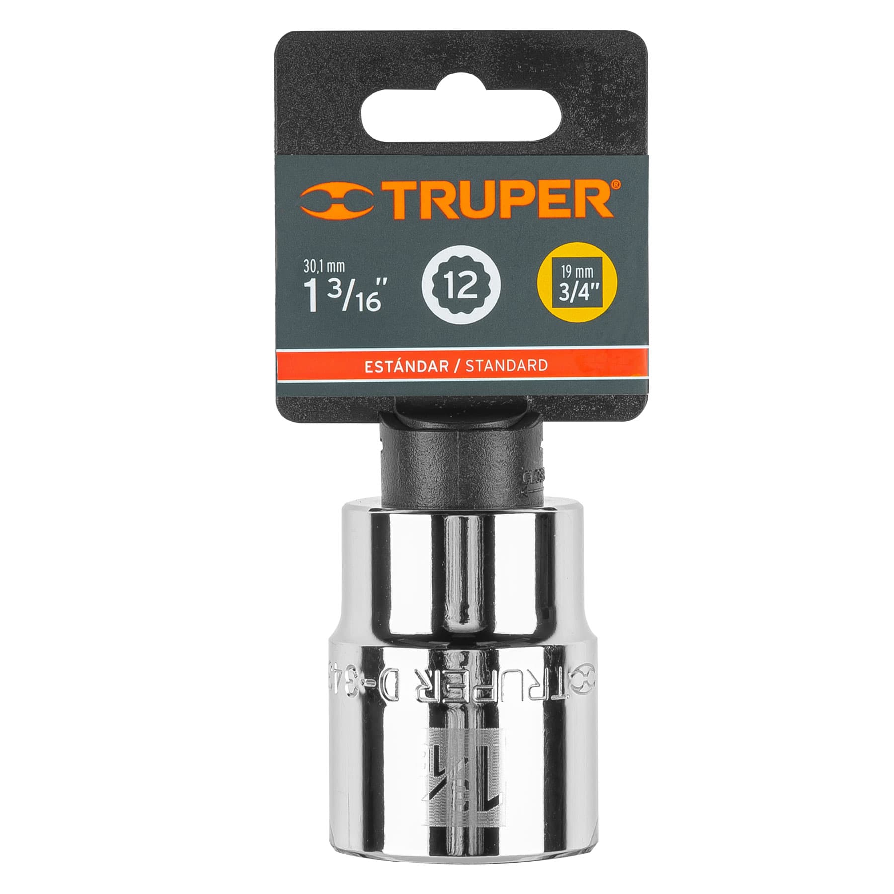 Truper D-3438 Dado de 1-3/16', 12 puntas, cuadro 3/4'