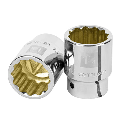 Truper D-3440 Dado de 1-1/4', 12 puntas, cuadro 3/4'