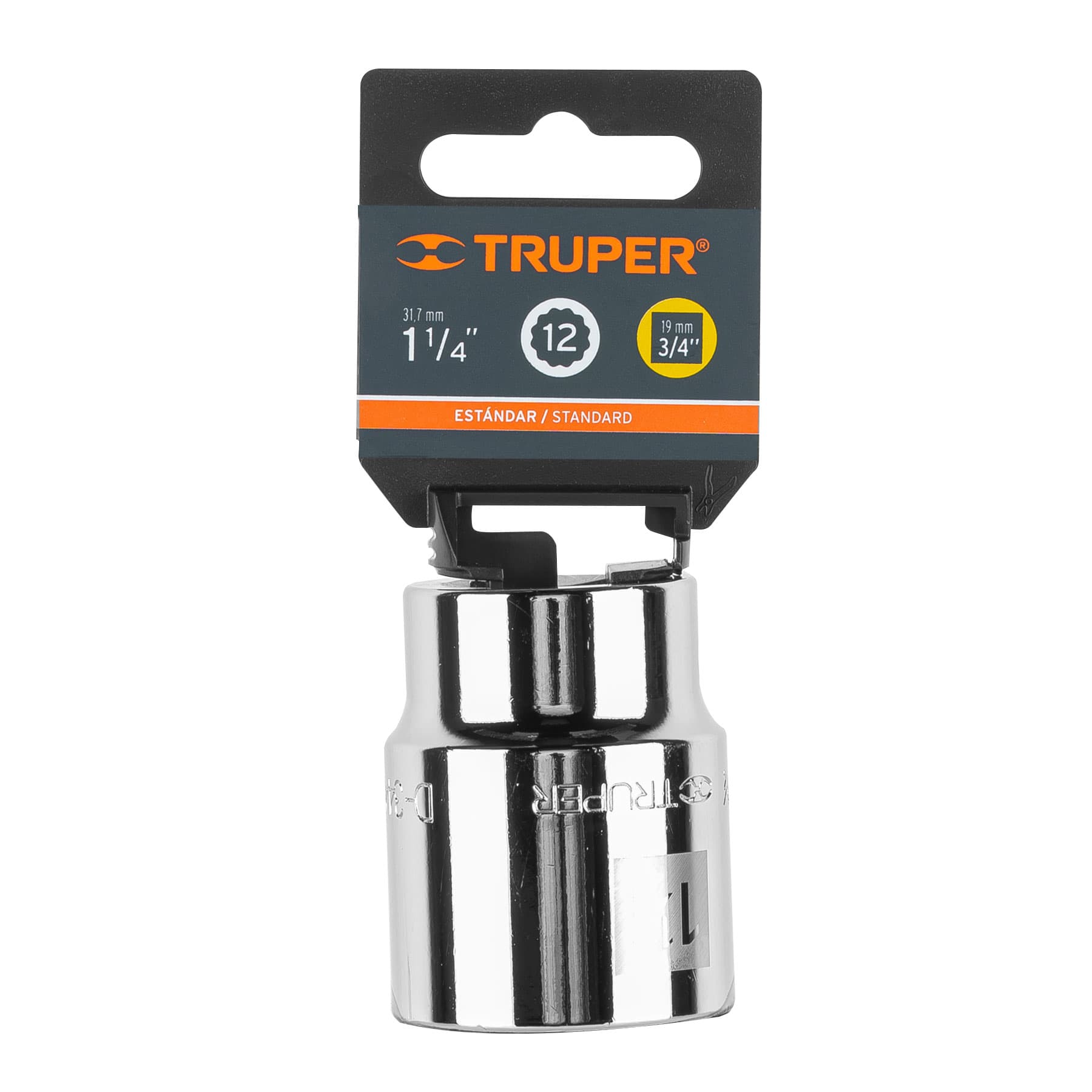 Truper D-3440 Dado de 1-1/4', 12 puntas, cuadro 3/4'