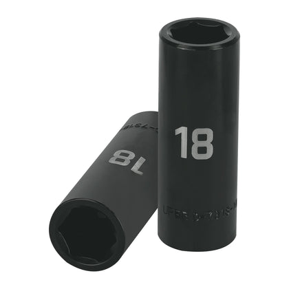 Truper D-7318-ML Dado largo cuadro 1/2' de impacto 6 puntas de 18 mm