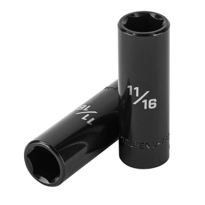 Truper D-7322-HL Dado largo impacto de 11/16', 6 puntas, cuadro 1/2'