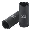 Truper D-7322-ML Dado largo impacto de 22 mm, 6 puntas, cuadro 1/2'