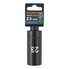Truper D-7323-ML Dado largo impacto de 23 mm, 6 puntas, cuadro 1/2'