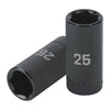 Truper D-7325-ML Dado largo impacto de 25 mm, 6 puntas, cuadro 1/2'