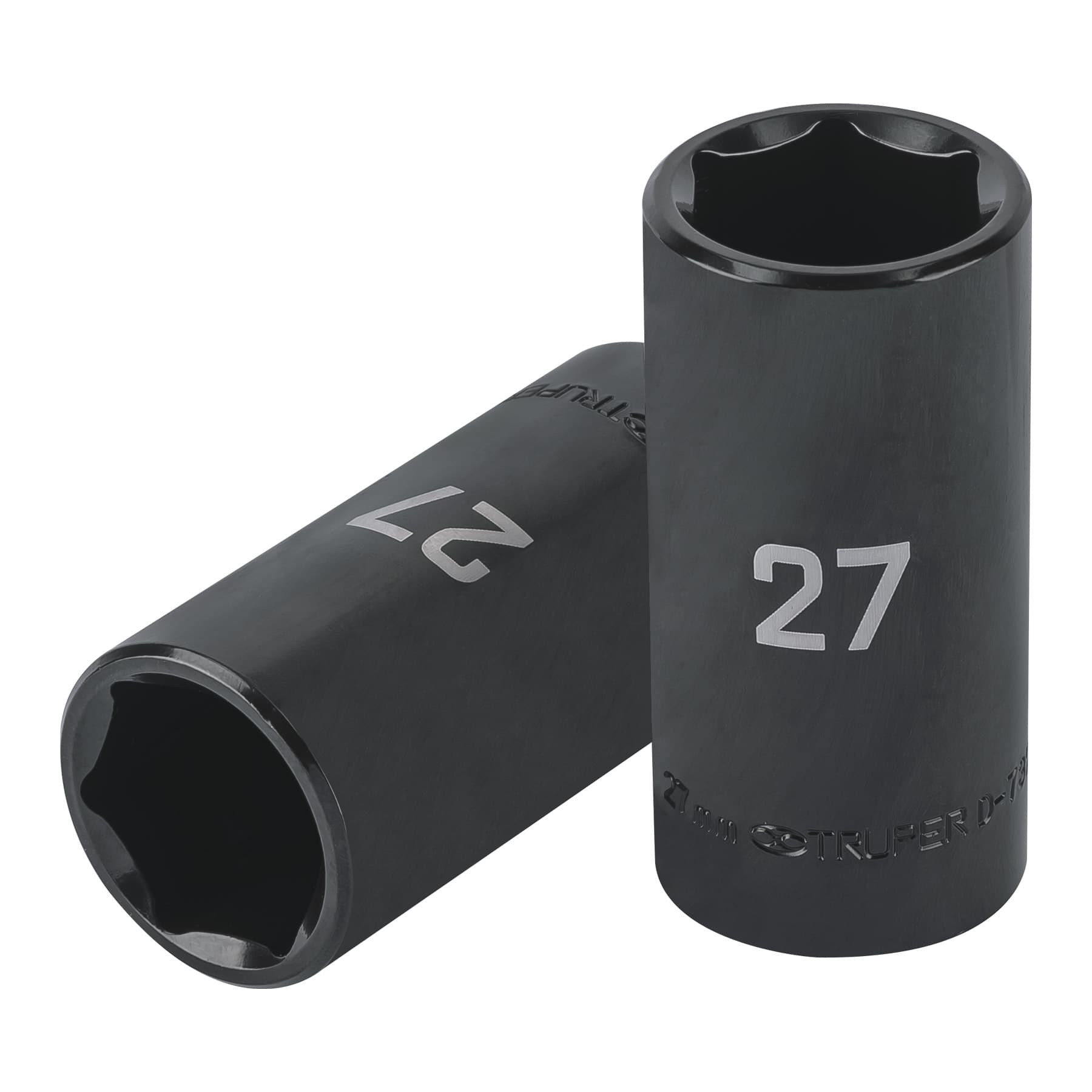 Truper D-7327-ML Dado largo impacto de 27 mm, 6 puntas, cuadro 1/2'
