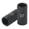 Truper D-7327-ML Dado largo impacto de 27 mm, 6 puntas, cuadro 1/2'