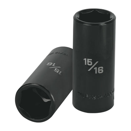 Truper D-7330-HL Dado largo impacto de 15/16', 6 puntas, cuadro 1/2'