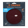 Truper D60-PUL-4X6 Disco grano 60 para lijadora PUL 4x6, funda con 3 pzas
