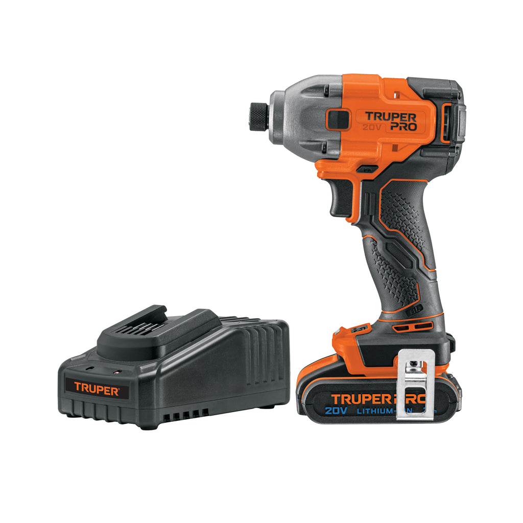 Destornillador de impacto 1/4", 20V, 1 batería 2Ah, PRO