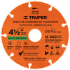 Truper DITU-45 Disco de carburo de Tungsteno 4-1/2', multiusos