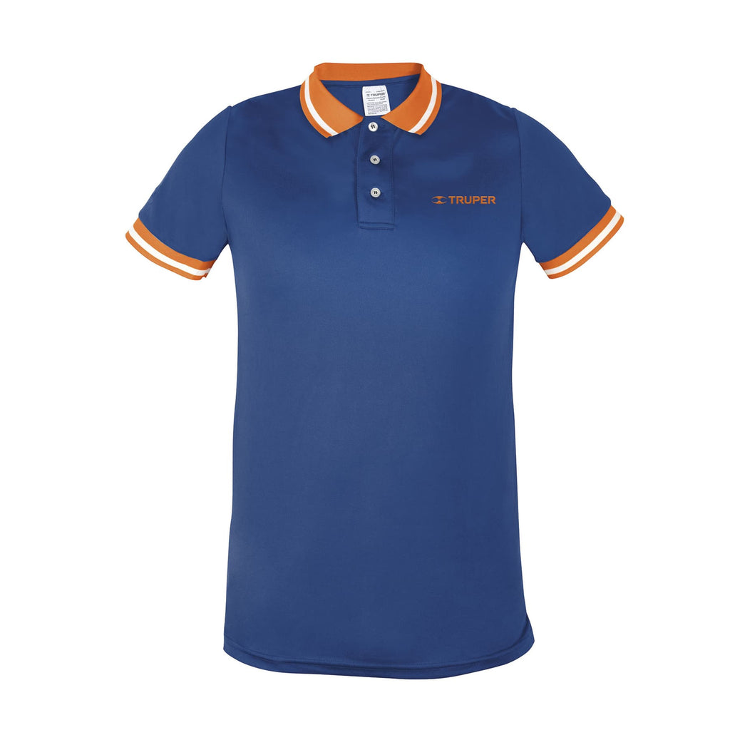 Truper DRY-AC-XG Playera tipo polo dry fit azul, para caballero, talla XG