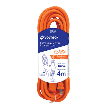 Volteck ER-4X16 Extensión eléctrica de uso rudo 4 m 2x16 AWG