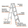 Truper ESTA-34 Escalera de tijera aluminio tipo III 4 peldaños | Ferrenacional