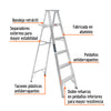 Truper ESTA-35 Escalera de tijera aluminio tipo III 5 escalones | Ferrenacional