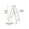 Truper ESTD-24 Escalera de tijera doble aluminio 4 peldaños | Ferrenacional
