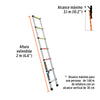 Truper ESTE-207 Escalera telescópica tipo II 7 peldaños aluminio | Ferrenacional