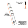 Escalera telescópica,13 peldaños, tipo II, capacidad 102kg Truper ESTE-213 | Ferrenacional