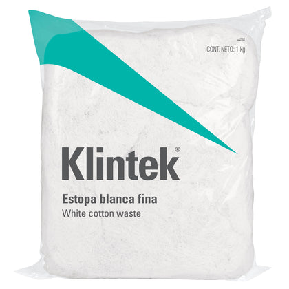 Klintek ESTO-1B Estopa, 1 kg, color blanca