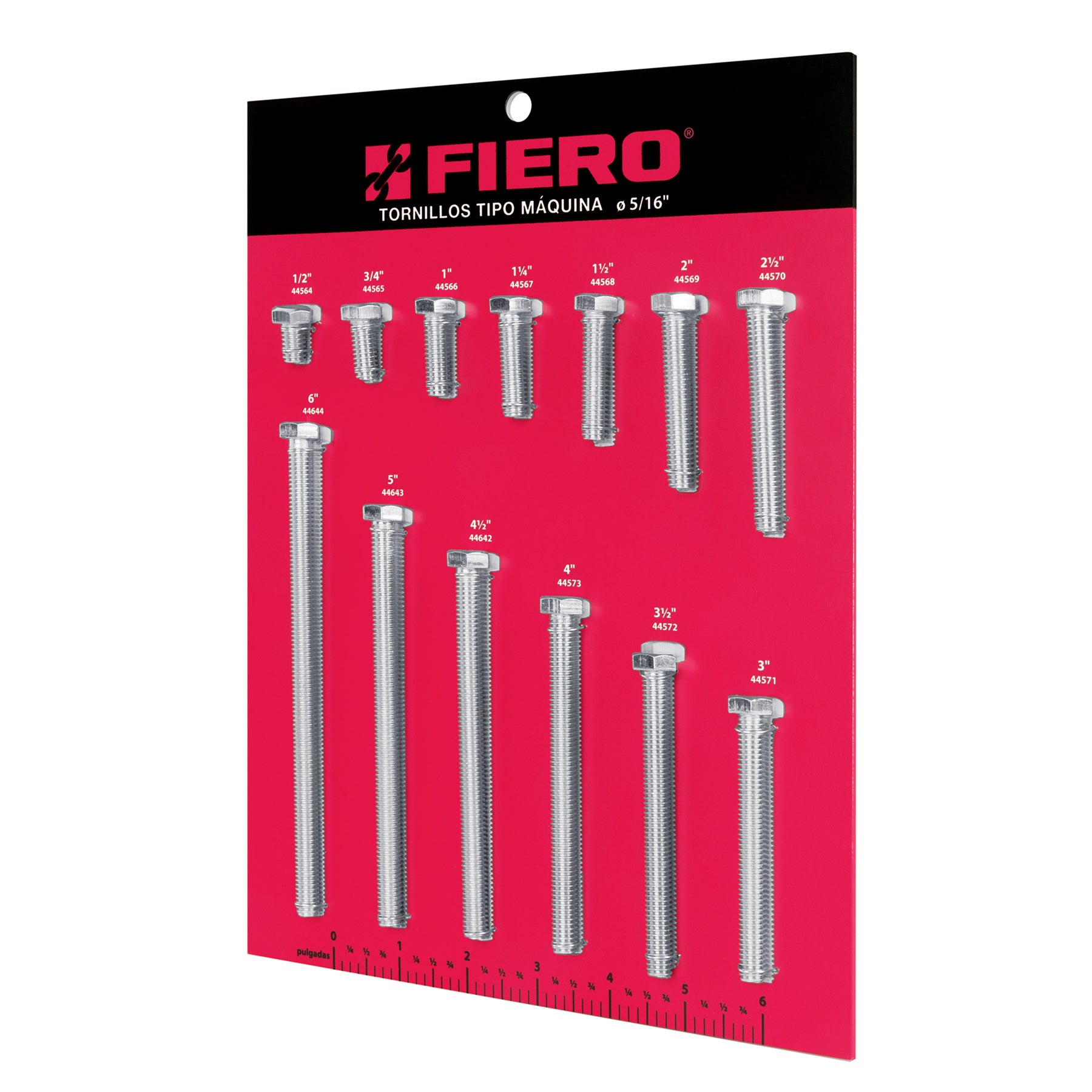 Fiero EXF-TORM-5/16 Exhibidor Fiero con tornillos tipo máquina, 5/16'
