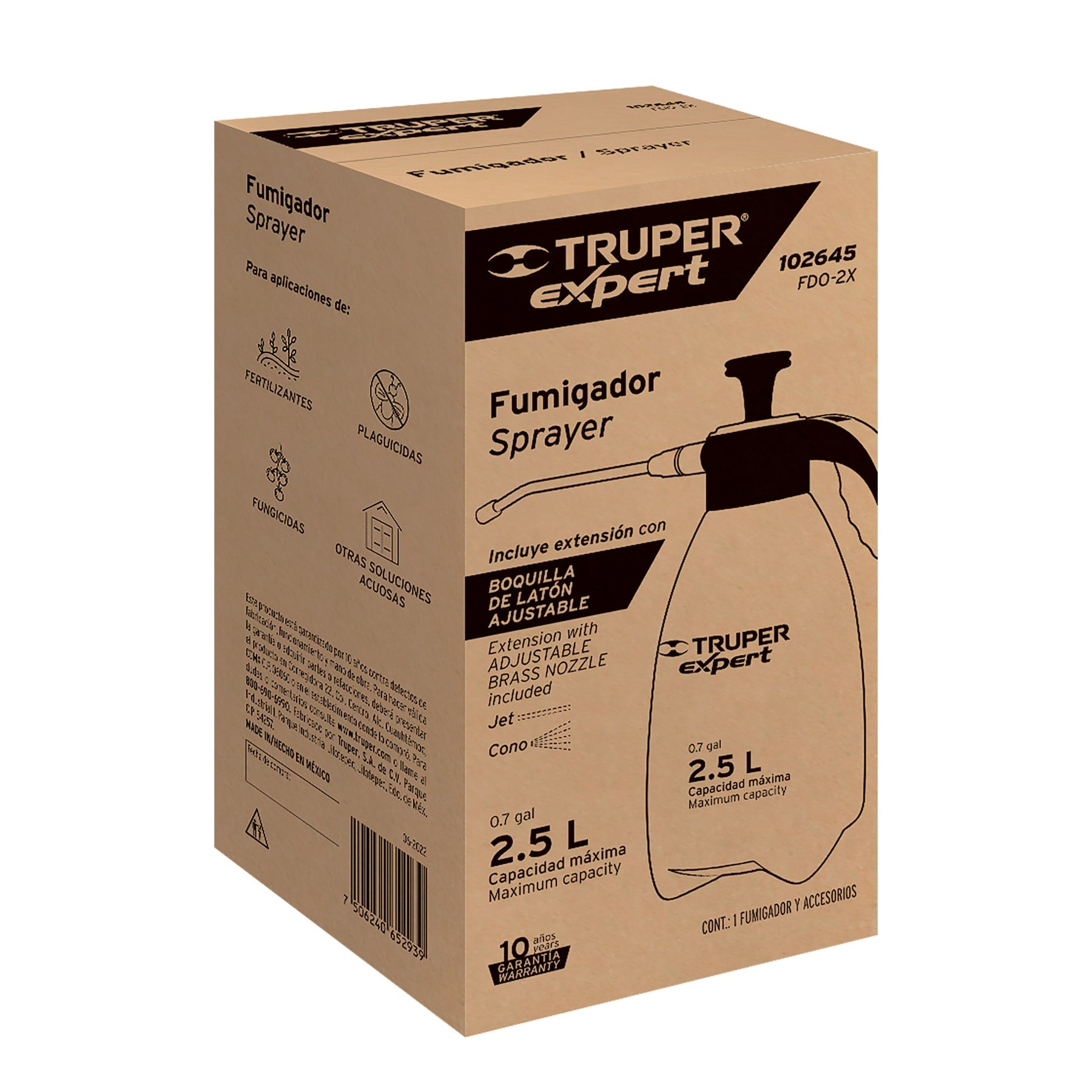Expert FDO-2X Fumigador doméstico de 2 litros, mango ergonómico