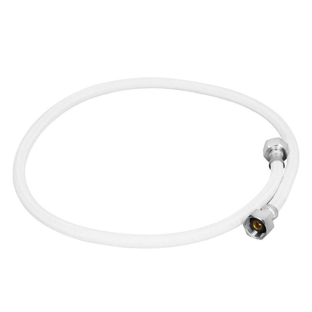 Foset FFR-100B Manguera lavabo/fregadero, vinilo blanco, 1/2'x1/2', 100 cm