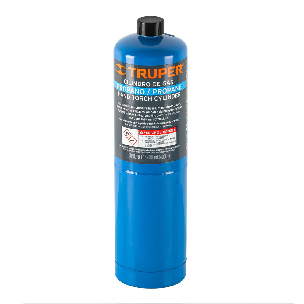 Truper GAS-400A Cilindro de gas propano de 400 g, azul