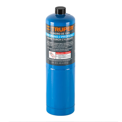 Truper GAS-400A Cilindro de gas propano de 400 g, azul