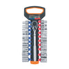Truper JD-1/2X21MP Juego de dados mm y std con matraca, cuadro 1/2"