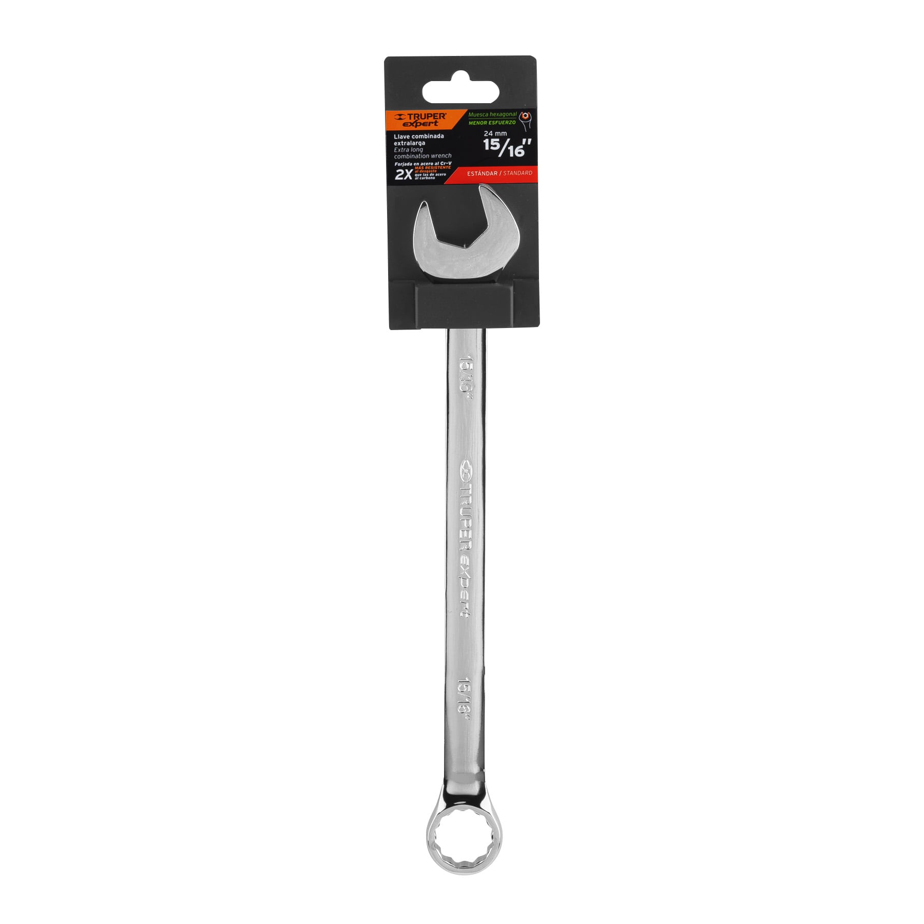 Expert LL-2030 Llave combinada, extralarga, 15/16' x 336 mm