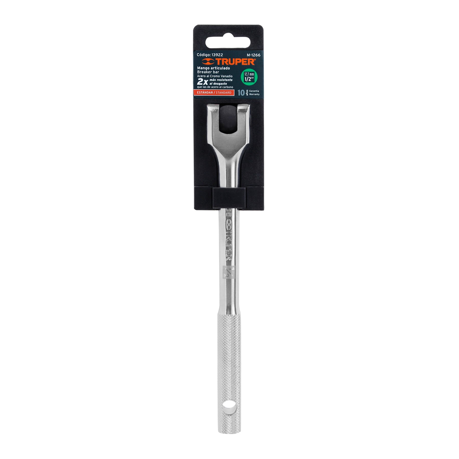 Truper M-1266 Mango cuadro 1/2' articulado, largo 10'