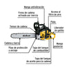 Motosierra 45 cc a gasolina con barra de 16
