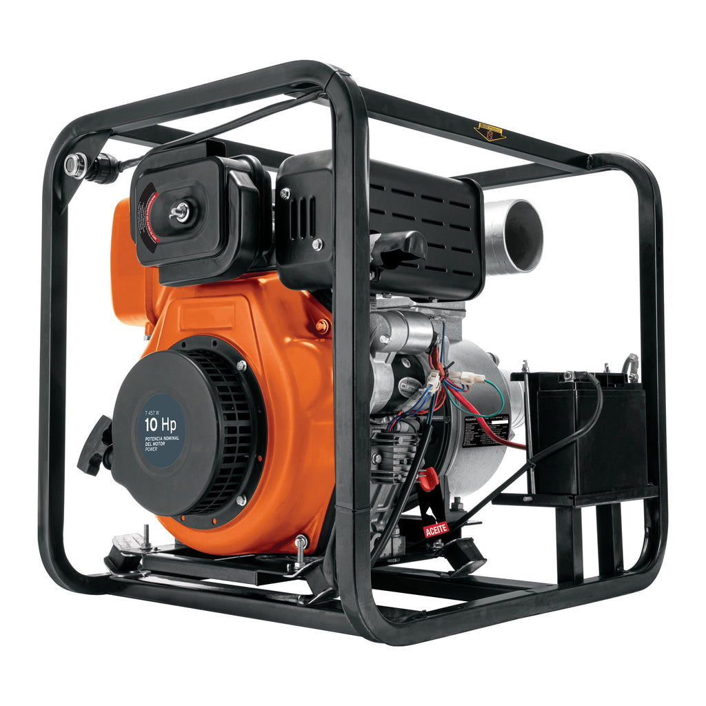 Truper MOTB-4D Motobomba autocebante 14 HP a diesel 4" x 4", 4 tiempos